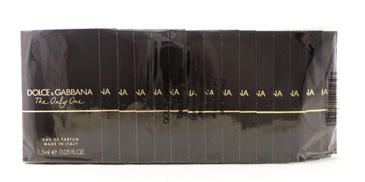 Dolce & Gabbana The Only One 0.05 oz./ 1.5 ml. Eau de Parfum Spray Vial for Women  Lot of 15 pcs. New Sealed Pack