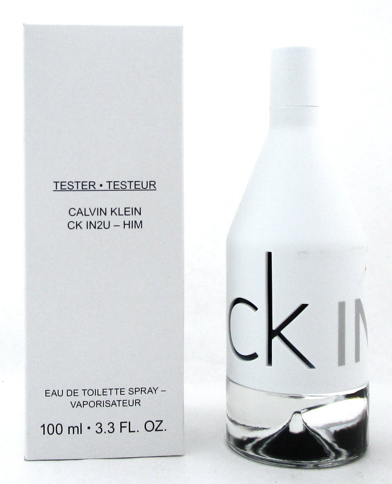 CK IN2U HIM by Calvin Klein 3.3oz Eau de Toilette Spray for Men New Tester w/Cap