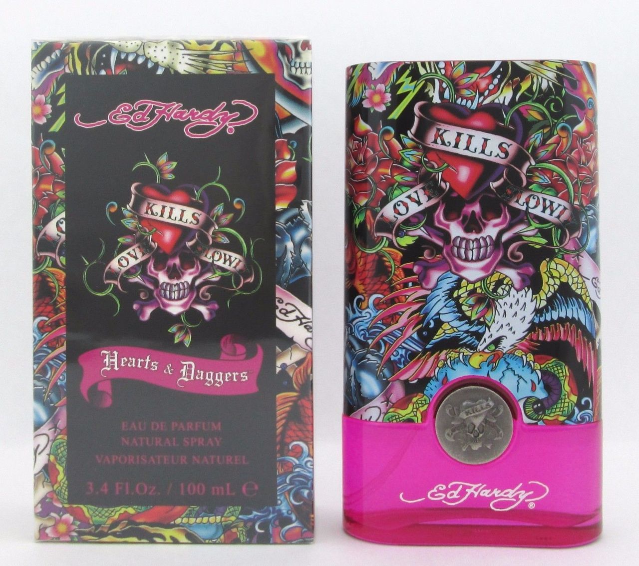 Ed Hardy Hearts & Daggers by Christian Audigier 3.4 oz EDP Spray NIB