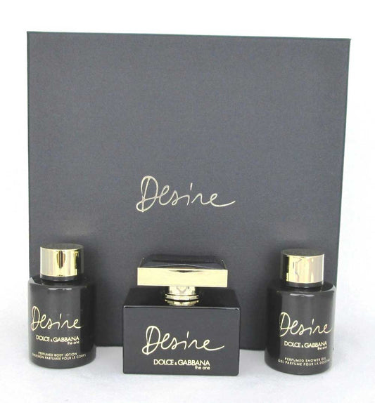 The One Desire by Dolce&Gabbana 3Pcs Set:2.5ozEDP+3.3ozB/L+3.3ozSh/G