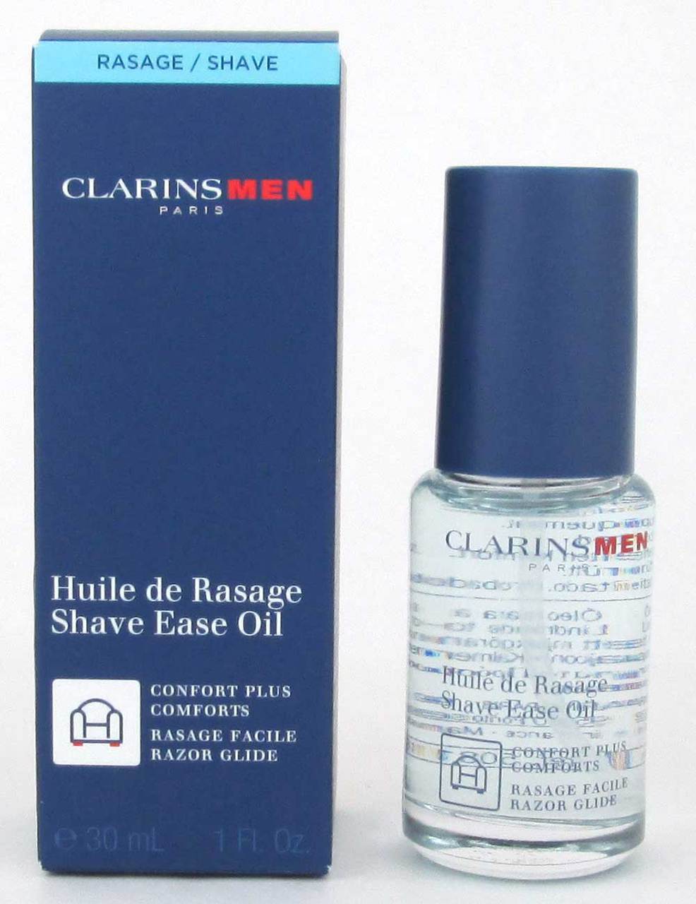Clarins Men Shave Ease Oil, Comforts, Razor Glide 30 ml/ 1 oz NIB