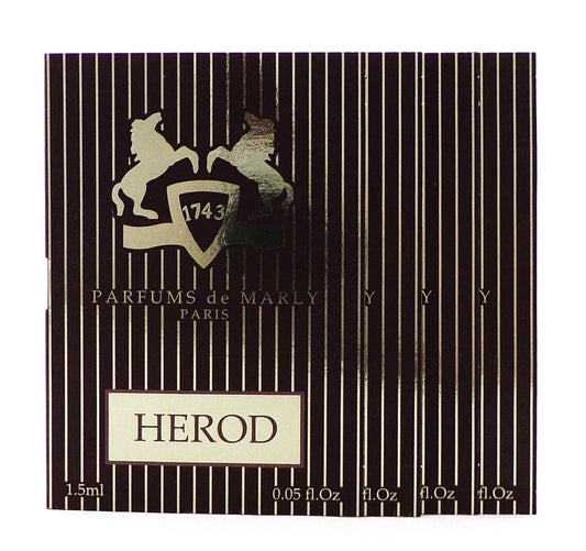 HEROD by Parfums de Marly 1.5 ml./ 0.05 oz. Eau de Parfum Vial Spray for Men New Lot of 4