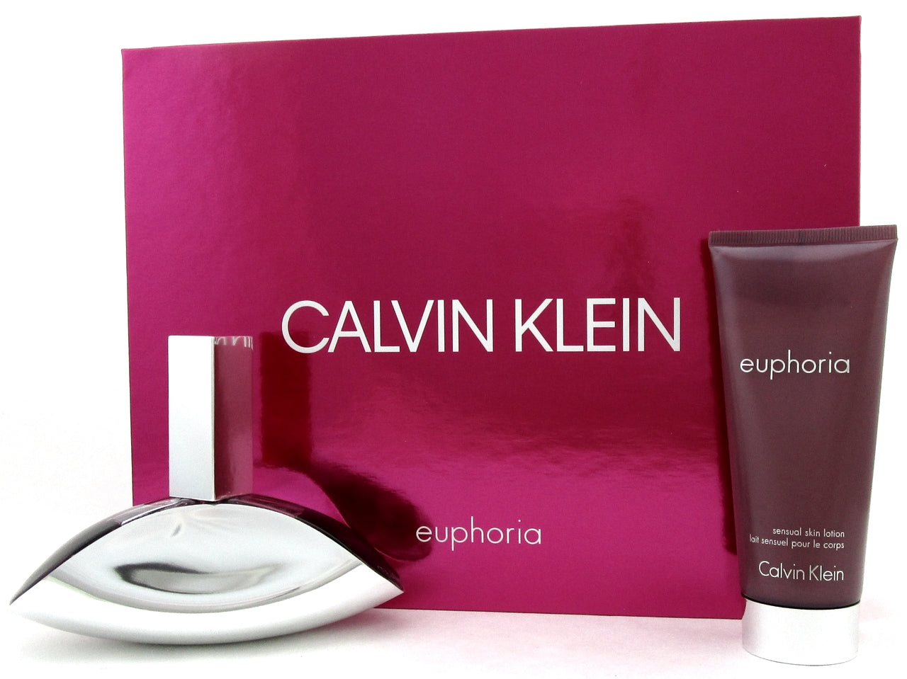 Euphoria by Calvin Klein Gift Set for Women: 3.4 oz.EDP Spray+3.4oz. B/L. New in Hard Box.