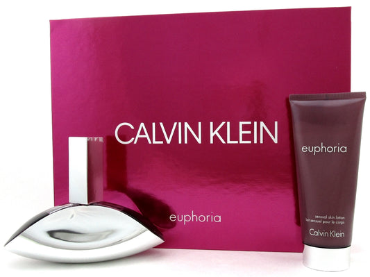 Euphoria by Calvin Klein Gift Set for Women: 3.4 oz.EDP Spray+3.4oz. B/L. New in Hard Box.