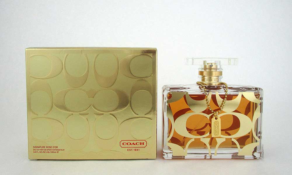 Coach Signature Rose D'or Eau De Parfum Spray 3.4 oz. *NO Cellophane