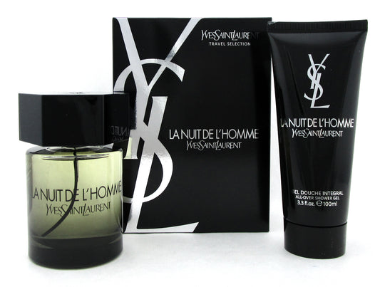 LA NUIT DE L'HOMME by Yves Saint Laurent Gift Set: 3.3oz.EDT+ 3.3oz.Sh/Gel. NEW