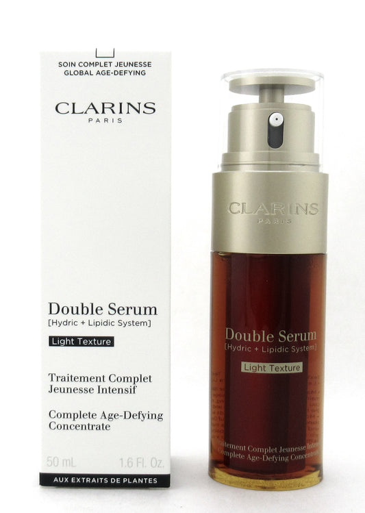 Clarins Double Serum 1.6 oz. Light Texture Complete Age Control Concentrate New Tester