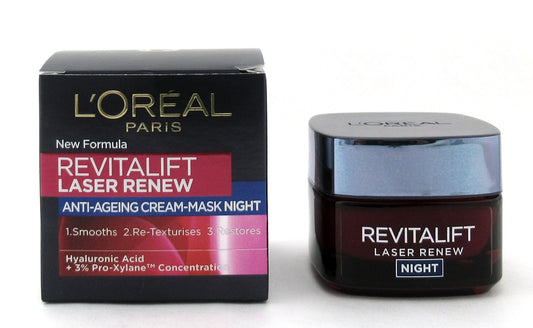 L'Oreal RevitaLift Laser Renew Anti Ageing Cream Mask Night 50 ml. New In Box