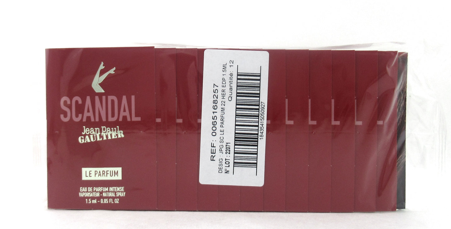 SCANDAL LE PARFUM by Jean Paul Gaultier EDP INTENSE for Women  VIAL 1.5 ml./ 0.05 oz. x 12 (Lot of 12)
