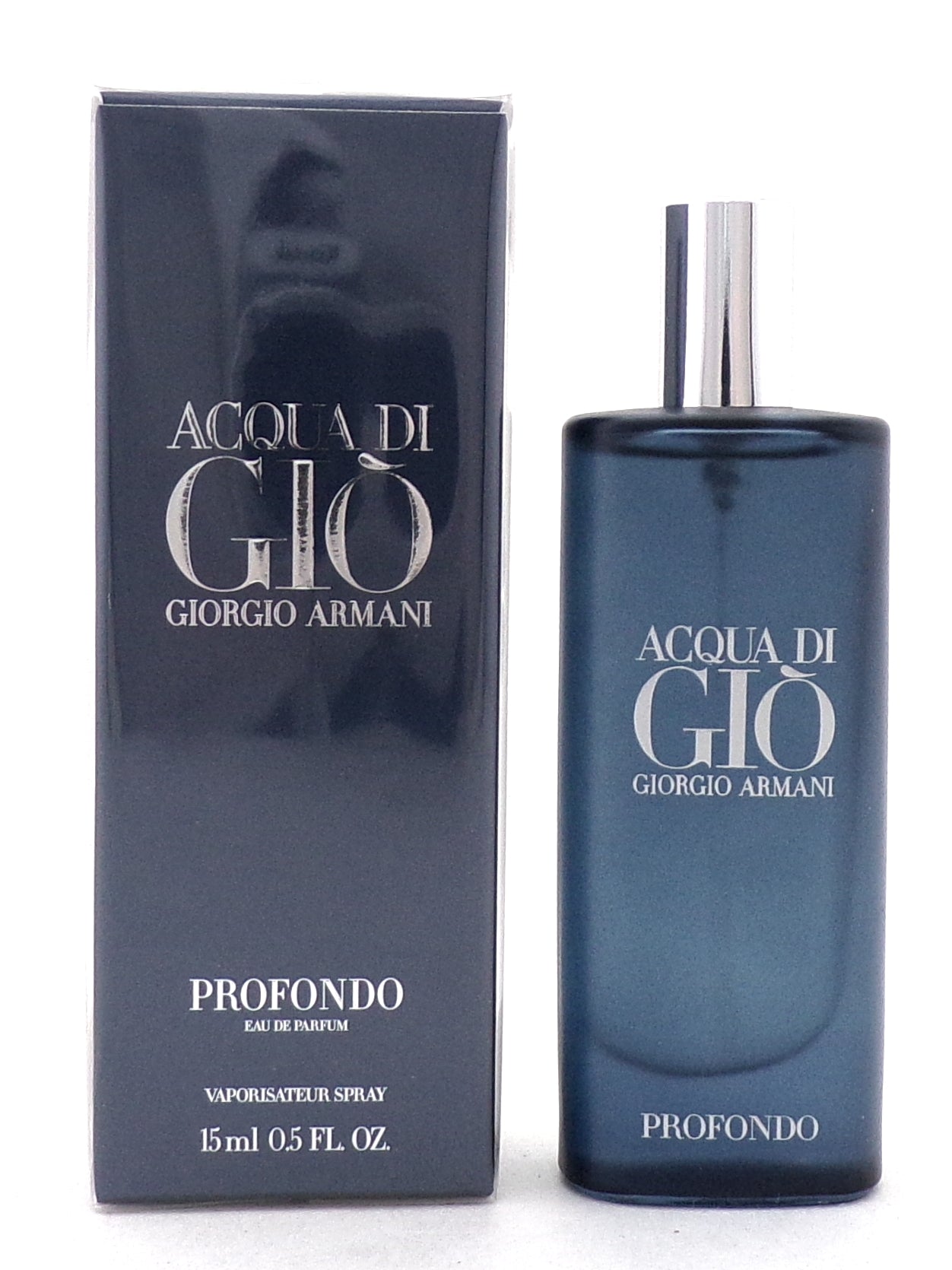 Acqua Di Gio PROFONDO by Giorgio Armani 0.5 oz. EDP Travel Spray for Men. New Sealed Box