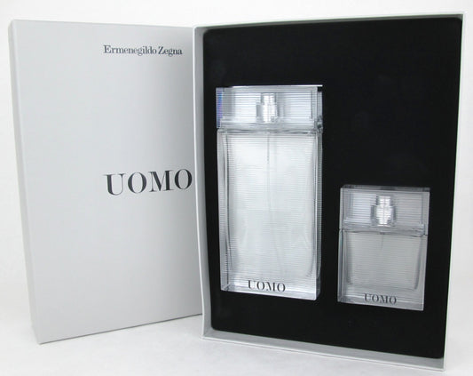 Ermenegildo Zegna Uomo 2 Piece Gift Set for Men EDT Spray 3.4 oz+1.0