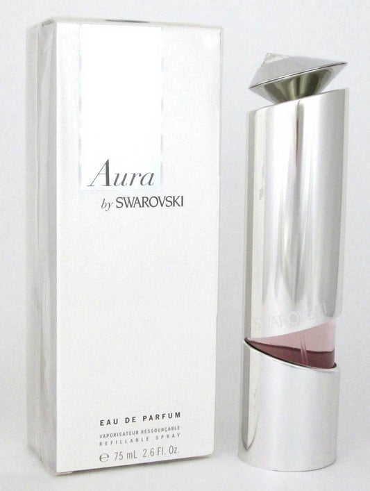 Aura by Swarovski 2.6 oz Eau De Parfum Refillable Spray For Women NIB