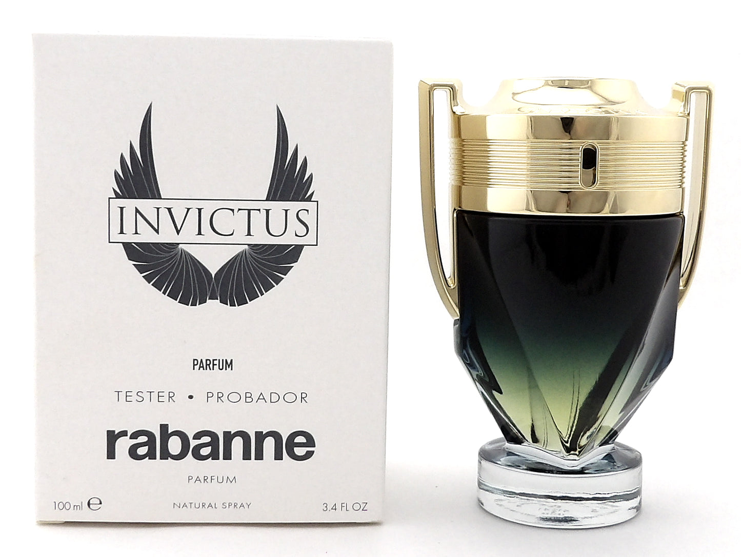 Invictus by Rabanne 100 ml./ 3.4 oz. PARFUM Spray for Men. New Tester