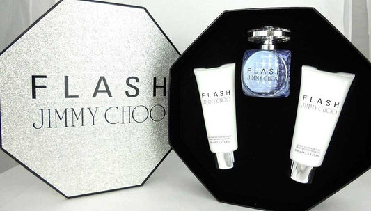 Jimmy Choo Flash 3 Pcs Set:3.3 oz.EDP+ 3.3 oz.Lotion+3.3 oz.Gel
