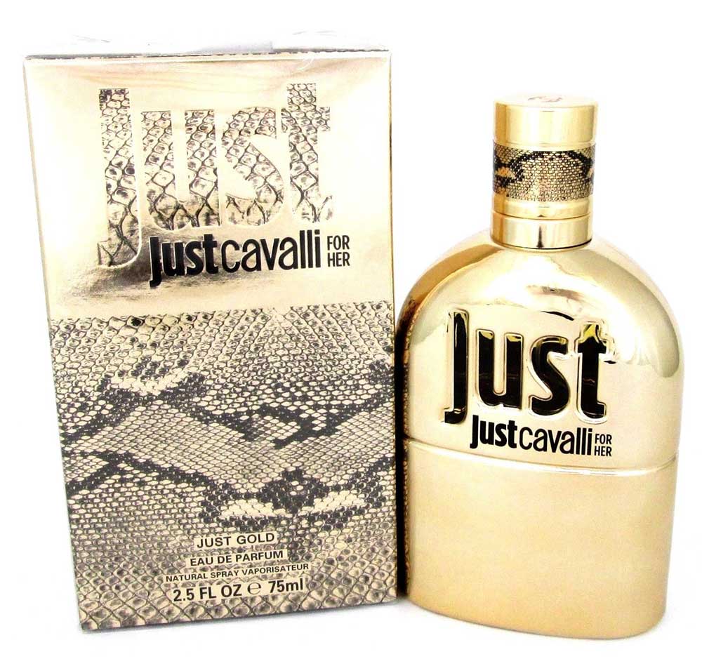 Just Cavalli Gold for Her 2.5 oz./75 ml.EDP Spray. New in Sealed Box