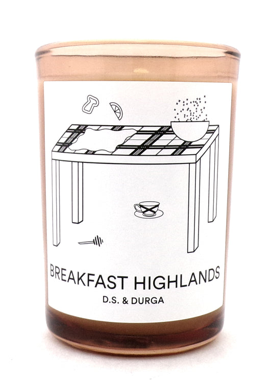 D.S. & Durga BREAKFAST HIGHLANDS 7 oz./ 198 g. Perfumed Candle. New Tester No Box