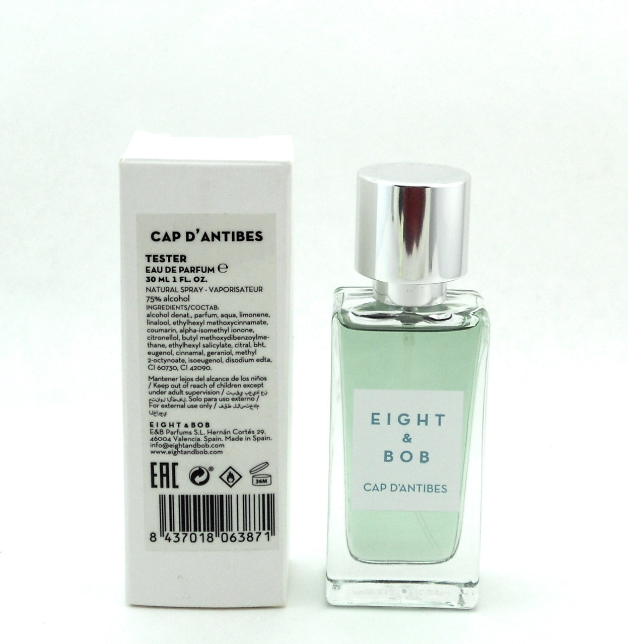 Cap D'Antibes by Eight & Bob 1.0 oz. Eau De Parfum Spray New Tester Never used