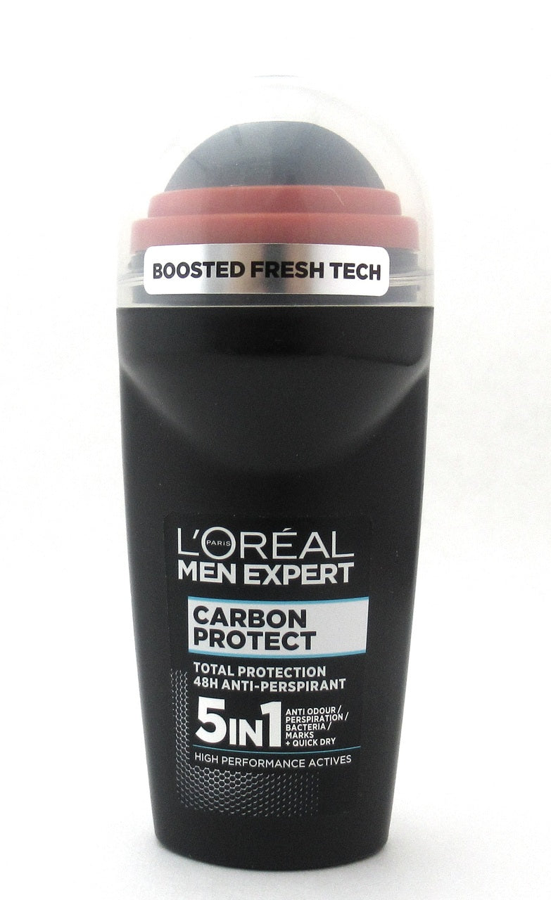 L'Oreal Men Expert Carbon Protect 48H Anti-Perspirant Roll On Boosted Fresh Tech 50 ml. New