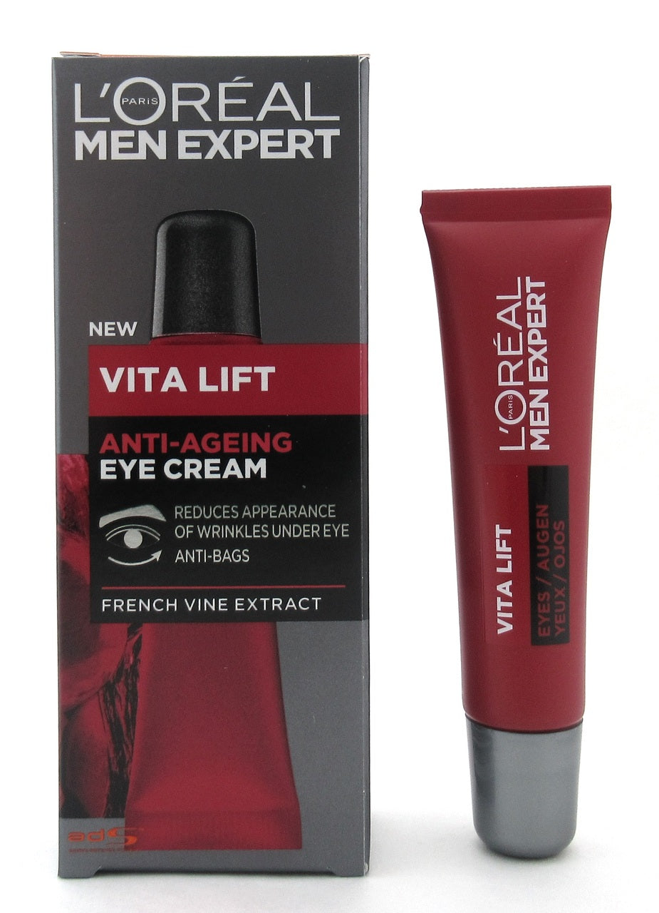 L'Oreal Men Expert Vita Lift Anti-Ageing Eye Cream 15 ml. (0.5 oz.) New