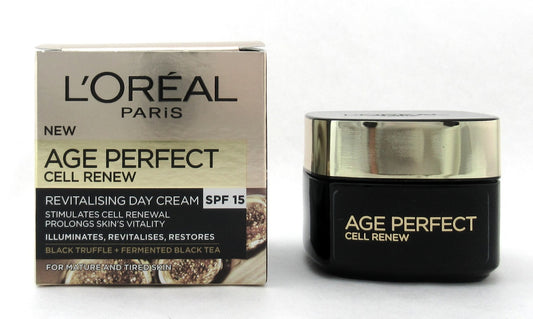 L'Oreal Age Perfect Cell Renew Revitalising Day Cream SPF15 50 ml. New In Box