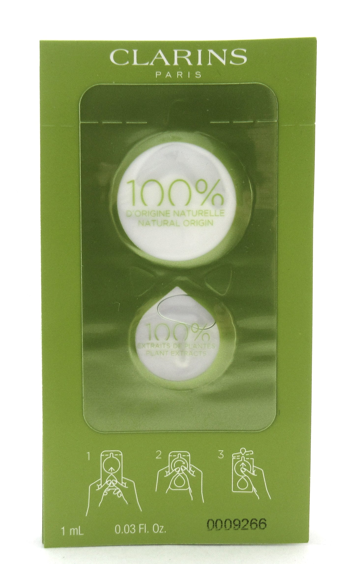 Clarins Plant Gold Nutri-Revitalizing Oil-Emulsion Sample 1 ml. Each Lot of 10