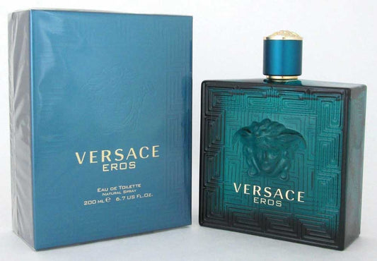 Versace Eros Eau de Toilette Spray 6.7oz./200ml.for Men *Damaged Box