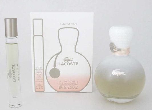 Eau De Lacoste Pour Femme Travel Set EDP 3.0 oz for Women NIB Sealed.
