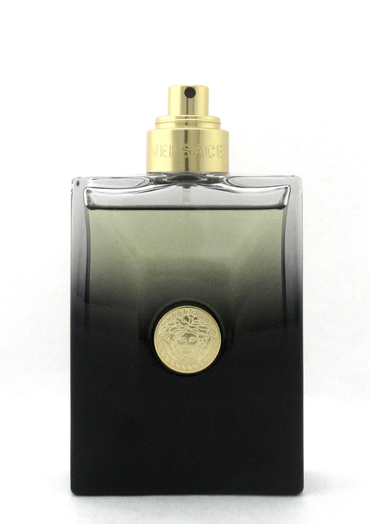 Versace Pour Homme OUD NOIR Eau De Parfum Spray for Men 100 ml./ 3.4 oz. Tester No Cap Lower Fragrance Level