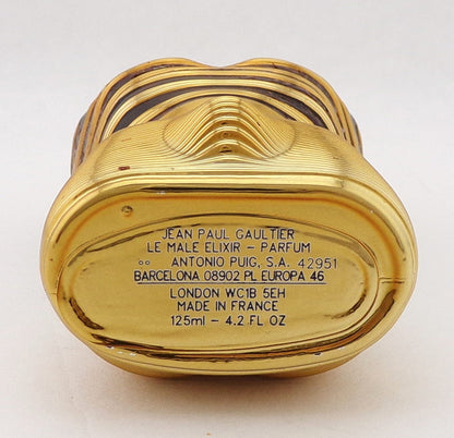 Jean Paul Gaultier Le Male Elixir 4.2 oz. PARFUM Spray for Men NO BOX Scratched Bottle Lower Fragrance Level 99% FULL