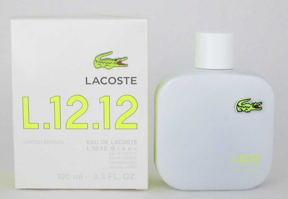 Eau de Lacoste L12.12 Blanc 3.3 oz EDT Spray Limited Edition Sealed