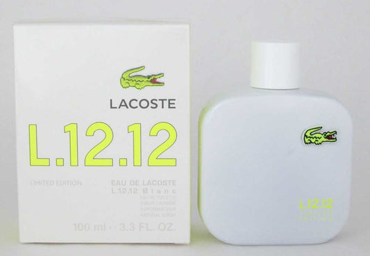 Eau de Lacoste L12.12 Blanc 3.3 oz EDT Spray Limited Edition Sealed