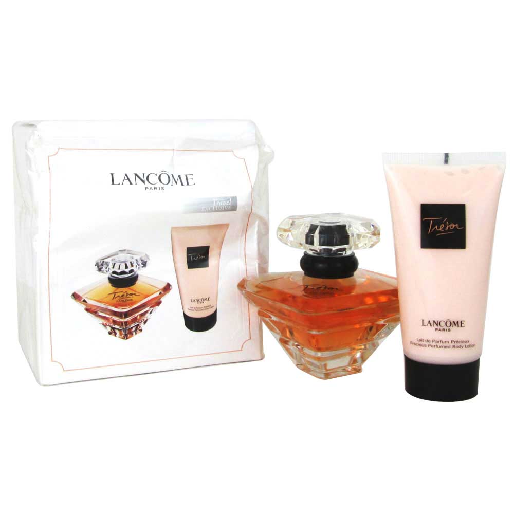 Tresor by Lancome 2 Pcs Set:1.7oz.EDP Spray + 1.7oz.B/Lot.*Damag.Box