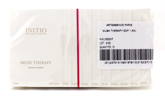 INITIO MUSK THERAPY 1.5 ml./ 0.05 oz. Extrait de Parfum Vial Spray. Pack of 10 pcs. New Sealed Bag