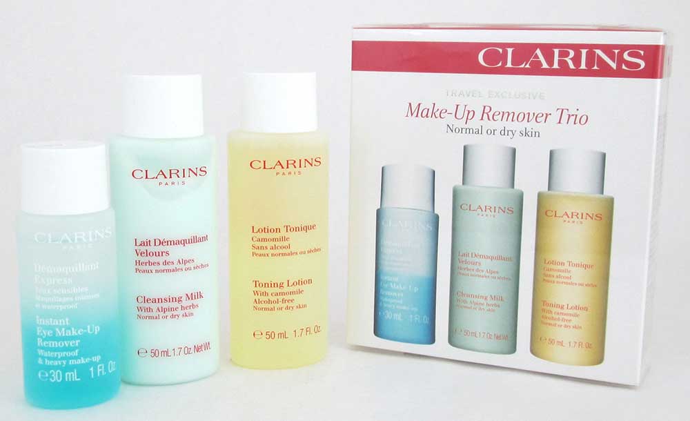 Clarins Make-Up Remover Trio Normal to Dry Skin 2 x 1.7 oz+ 1.0 oz