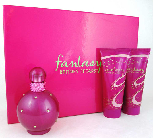 Fantasy by Britney Spears 3 Pcs Gift Set: 3.3oz.EDP+ 3.3oz.B/L & S/G