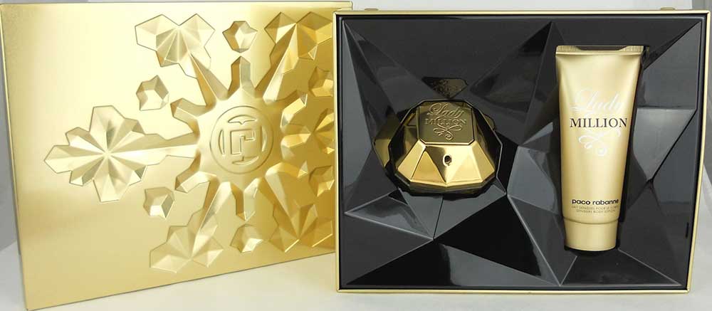 Lady Million by Paco Rabanne 1.7oz.EDP Spray+3.4oz.Lotion. Brand New