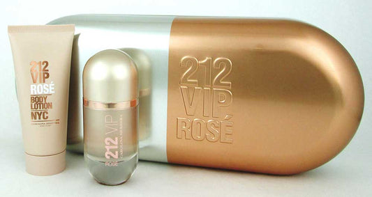212 VIP Rose by Carolina Herrera 2Pc Women's Set:1.7oz EDP+3.4oz B/L