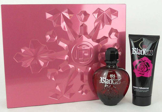Paco Rabanne Black XS 2.7oz.EDT Spray+3.4oz.Lotion.Women's Set.NIB
