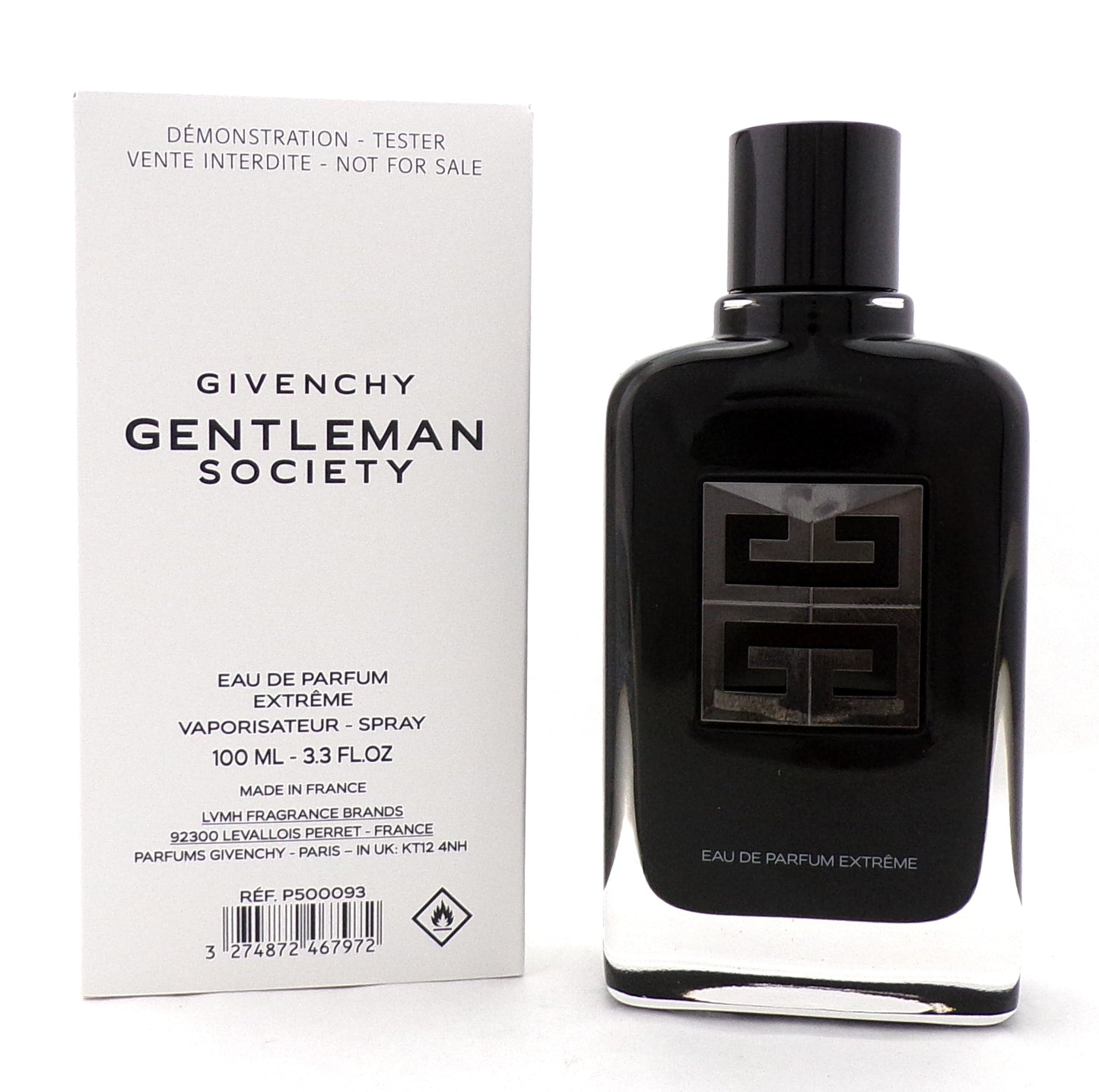 Gentleman Society by Givenchy 3.3 oz Eau de Parfum EXTREME Spray for Men. New Tester w/Cap