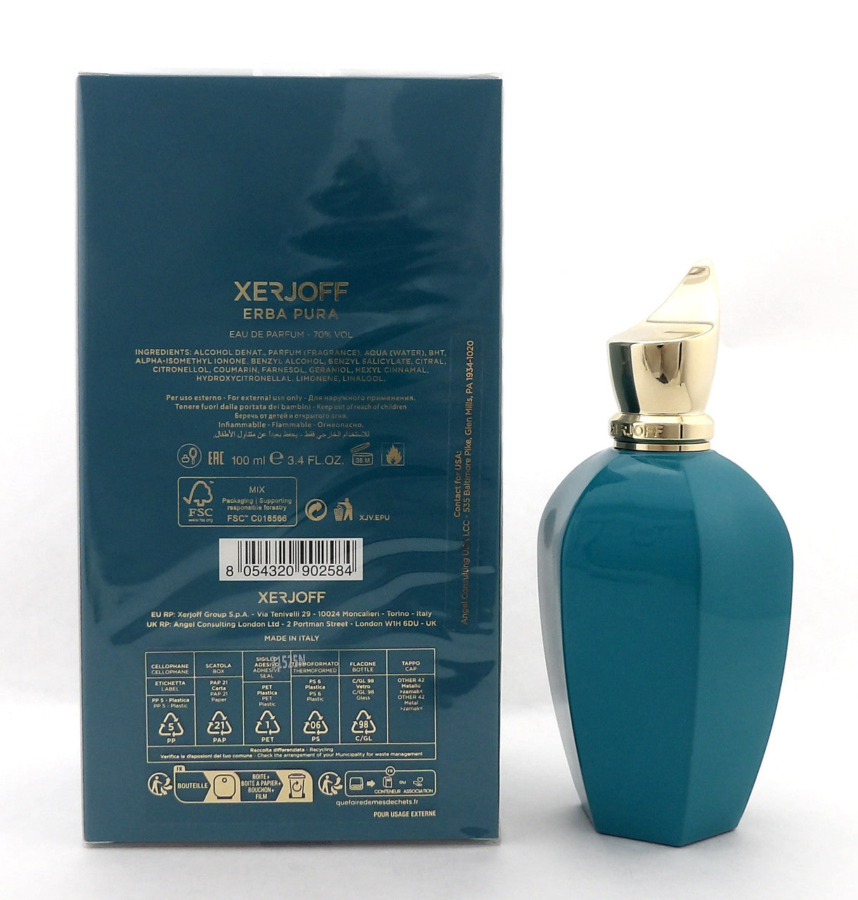 ERBA PURA by Xerjoff 3.4 oz. Eau de Parfum Spray Unisex. New Sealed Box