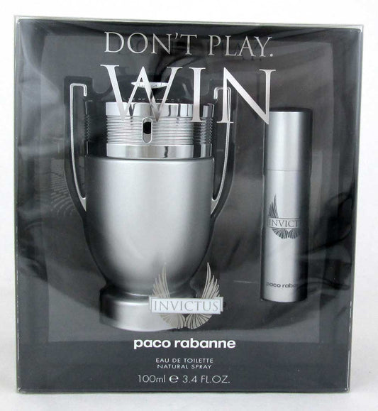 Invictus by Paco Rabanne 3.4 oz.EDT Spray +10 ml. EDT Spray.New Set