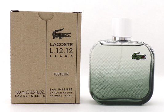 Lacoste L.12.12 Blanc Eau Intense 3.3 oz. Eau de Toilette Spray for Men. New Tester w/Cap