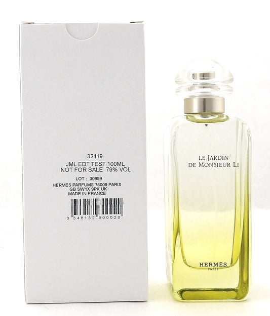 Hermes Le Jardin De Monsieur Li 3.3 oz. Eau de Toilette Refillable Spray Unisex. New Tester w/Cap