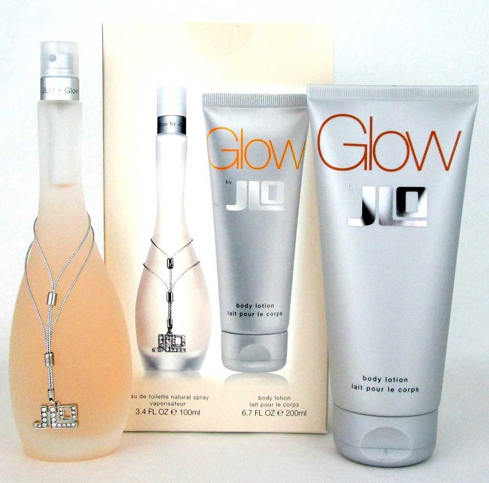 Glow by JLO 2Pc Gift Set:EDT 3.4oz.Spray+Body Lot.6.7oz *Damaged Box
