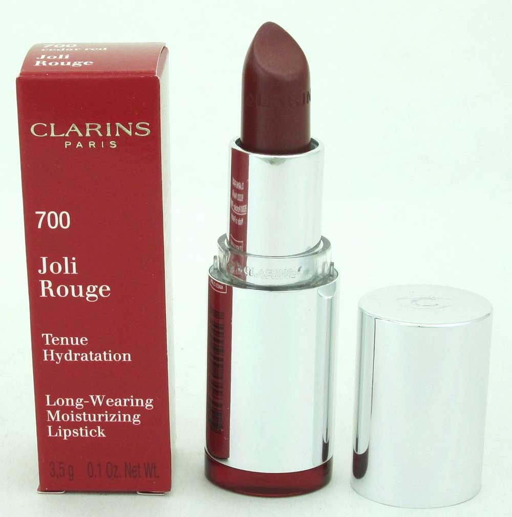Clarins Joli Rouge Long Wearing Moisturizing Lipstick700Cedar Red 3.5g(sku:16430