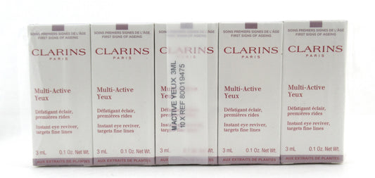 Clarins Multi-Active Yeux Instant Eye Reviver 3 ml./ 0.1 oz. Travel Size Lot of 10 New