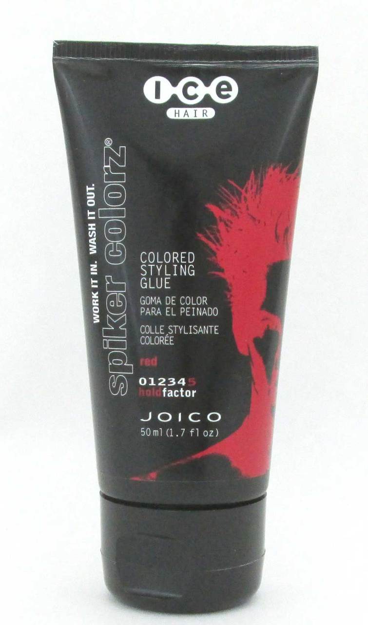 Joico ICE Hair Spiker Colorz Red Colored Styling Glue 1.7 oz/50ml New
