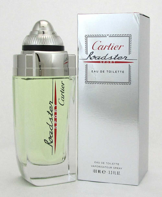 Roadster Sport by Cartier EDT Spray 3.3 oz / 100 ml Men *Damaged Box