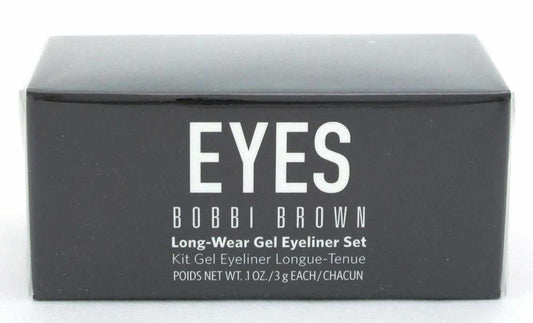 Bobbi Brown Long Wear Gel Eyeliner Set Black &Sepia Ink w/Mini Brush