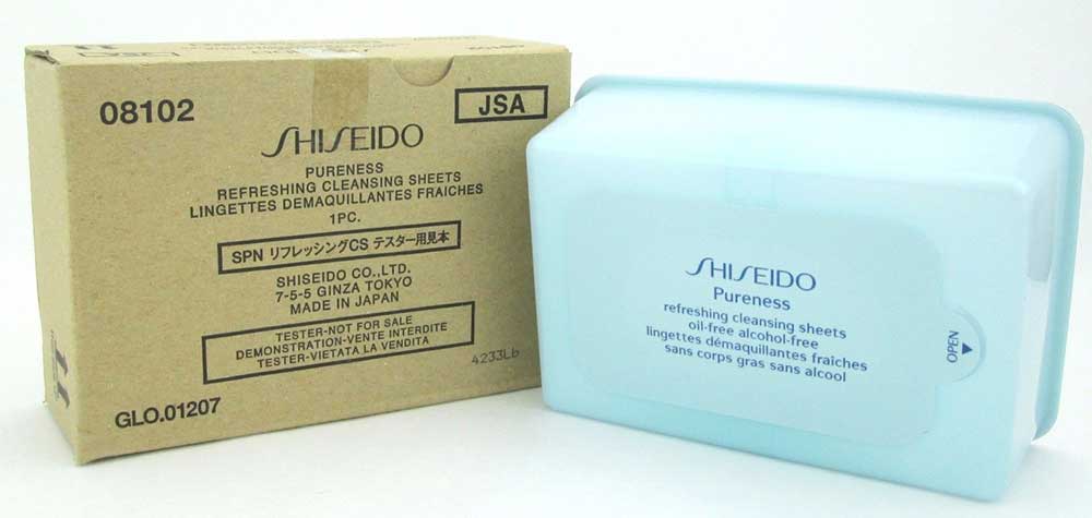 Shiseido Purness Refreshing Cleansing Sheets 30 Count *Tester Box